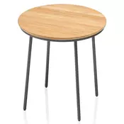 KETTLER TRIBE stol O 50 cm – antracit / tikovo drvo