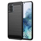 TPU gel maska Brushed Carbon za Samsung Galaxy S20 Plus - crn