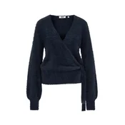 WE Fashion Pletena jopa temno modra