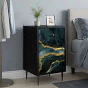 Vidaxl Nočna omarica WIJHE 2 kos Črni hrast 36 x 33 x 61 cm