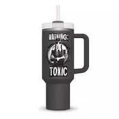 shumee Kovinska potovalna skodelica Wednesday s slamico - 1130 ml