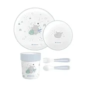 Kikka Boo Set posuda za bebe, 4 komada, Belo-plavi