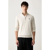 U.S. Polo Assn. pulover moški z bombažem Rich Funnel 1/4 Zip