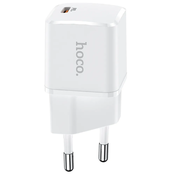 Hoco Mrežni polnilnik za telefon Hoco USB C PD 20W N10 bel