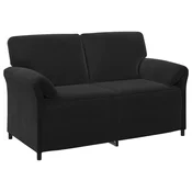 Vidaxl Kavč za 2 osebi Črna 158 x 83 x 95 cm Žamet