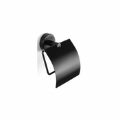 UNO DRŽAČ WC PAPIRA S POKLOPCEM MATT BLACK