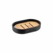 Posuda za sapun 12.3x8.3x23cm crna/bambus Tendance