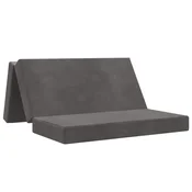 Vidaxl Zložljiv kavč postelja 160 x 67 x 45 cm Temno siva