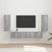 Set zidnog ormarica za TV 4 pcs Siva Sonoma Konstruirano drvo