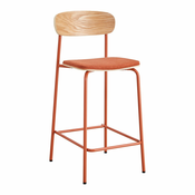 Crvene/u prirodnoj boji barske stolice u setu 2 kom (visine sjedala 66 cm) Adriana – Marckeric