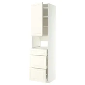 METOD / MAXIMERA Visoki element za ugradb uredaje, bijela/Bodbyn krem, 60x60x240 cm