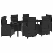 vidaXL vidaXL Zunanja jedilnica 7 pcs PE ratan in prašno premazano jeklo, (5000272586)