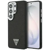 shumee Ovitek Guess Fixed Glitter Triangle MagSafe za Samsung Galaxy S26 Ultra črne barve