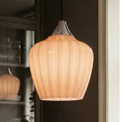 PR Home Visoka svetilka Amalfi, oranžna, premer 25 cm, steklo, E27, vtič - Dnevna soba/jedilnica - Skandinavski