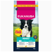 3 kg gratis! 18 kg Eukanuba Premium Nutrition s piletinom - Adult Medium Breed