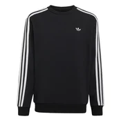ADIDAS ORIGINALS Majica 3-STRIPES LOOSE CREW črna / bela