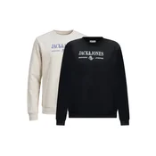 JACK & JONES Majica JORFREDERIKSBERG vijolično modra/črna/bela