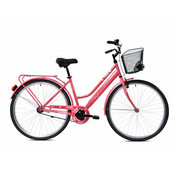 CAPRIOLO bicikl CTB AMSTERDAM LADY 28HT pink-steel basket