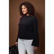 Trendyol Curve Ženska bluza Tbbaw26Af00103, Crna