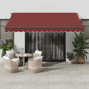 Tenda na automatsko uvlacenje bordo 400 x 350 cm