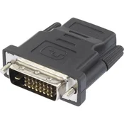 renkforce HDMI / DVI adapter [1x VDMI-vtičnica - 1x DVI-vtič 24+1 polni] črne barve renkforce