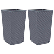 Vrtne sadilice 2 kom plava siva 32,5 x 32,5 x 57 cm PP