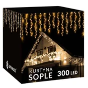 Svjetlosna zavjesa u obliku ledenih siga s 300 LED lampica