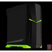 SilverStone RAVEN RVX01BV-W USB 3.0, Tower ATX, w/ window kit, 3 x AP122 included, Black with green trim [24]