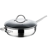 Bergner Ponev z marmorno površino in pokrovom GOURMET 24 cm iz nerjavečega jekla