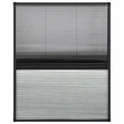 Vidaxl Plise komarnik za okna aluminij 60x80 cm s senčilom
