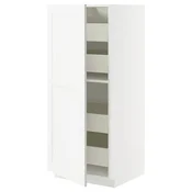 METOD / MAXIMERA Visoki element s fiokama, bela Enköping/bela im. drveta, 60x60x140 cm
