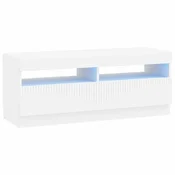 vidaXL LED TV omarica Bela Inženirski les