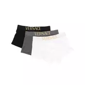 Versace - pack of three logo waistband boxer shorts - men - Black