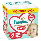 Pampers pants pelene monthly 6 prem. 13-19kg 96kom
