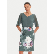 Swing Koktel haljina 5AE28900 Zelena Slim Fit