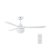 BAYSIDE 531016 – Stropni ventilator MEGARA 2×E14/15W/230V bel + Daljinski upravljalnik