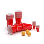 BeerCup Federer Ultimate Beer Pong party paket, Red Cups, Shot Cups, vključno z žogicami (258)
