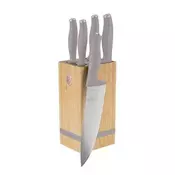 Berlingerhaus Komplet nožev BH-2974 with stand BAMBOO 6 pcs Taupe Collection
