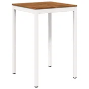 vidaXL Vrtni Bar Miza Naravna in bela 70 x 68,5 x 105 cm