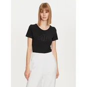 4F Majica 4FWMM00TTSHF1846 Črna Slim Fit