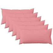 vidaXL Prevleka za blazino 6 kos HEERLEN Roza 40 x 80 cm Blago