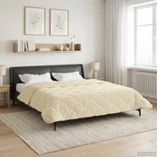 Zimska pokrivaca Krema 200 x 200 cm Mikrofibra i teddy flis