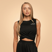 BeastPink Ženska kratka majica brez rokavov Breeze Black