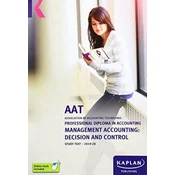 MANAGEMENT ACCOUNTING: DECISION AND CONTROL - STUDY TEXT