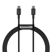 Polnilni in podatkovni 100W USB-C v USB-C kabel Baseus Superior Series (CATYS-B01) - 480Mbps - 1m - black