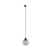Luster na sajli za šinski sistem CUBUS 1xE27/15W/230V crna/dimljena crna