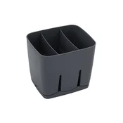 PLASTIČNI CEDILNIK ZA JEDILNI PRIBOR 13,5 X 11,5 X 12 CM TEMNO SIVA - BEN