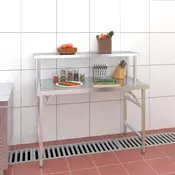 Vidaxl vidaXL Kuhinjska delovna miza s polico 120x60x115 cm nerjaveče jeklo