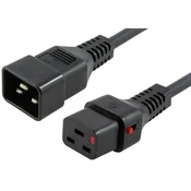 MicroConnect Kabel napajalni C19 IEC Lock - C20 1,5m Črn