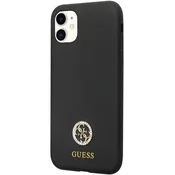 Guess OVITEK GUESS TRDI ZA IPHONE XR 6.1/11 Z LOGOTIPOM STRASS 4G IN PROZORNIM ZADNJIM DELOM